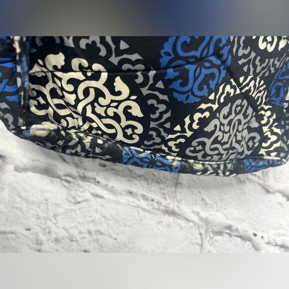 Vera Bradley Canterberry Cobalt Blue Quilted Backpack School College - Picture 5 of 9